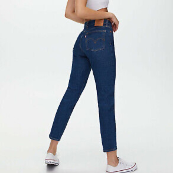 Levi’s Wedgie Icon High Rise Ankle Jeans Tapered Leg Dark Wash Size 25 NWT - Picture 5 of 15